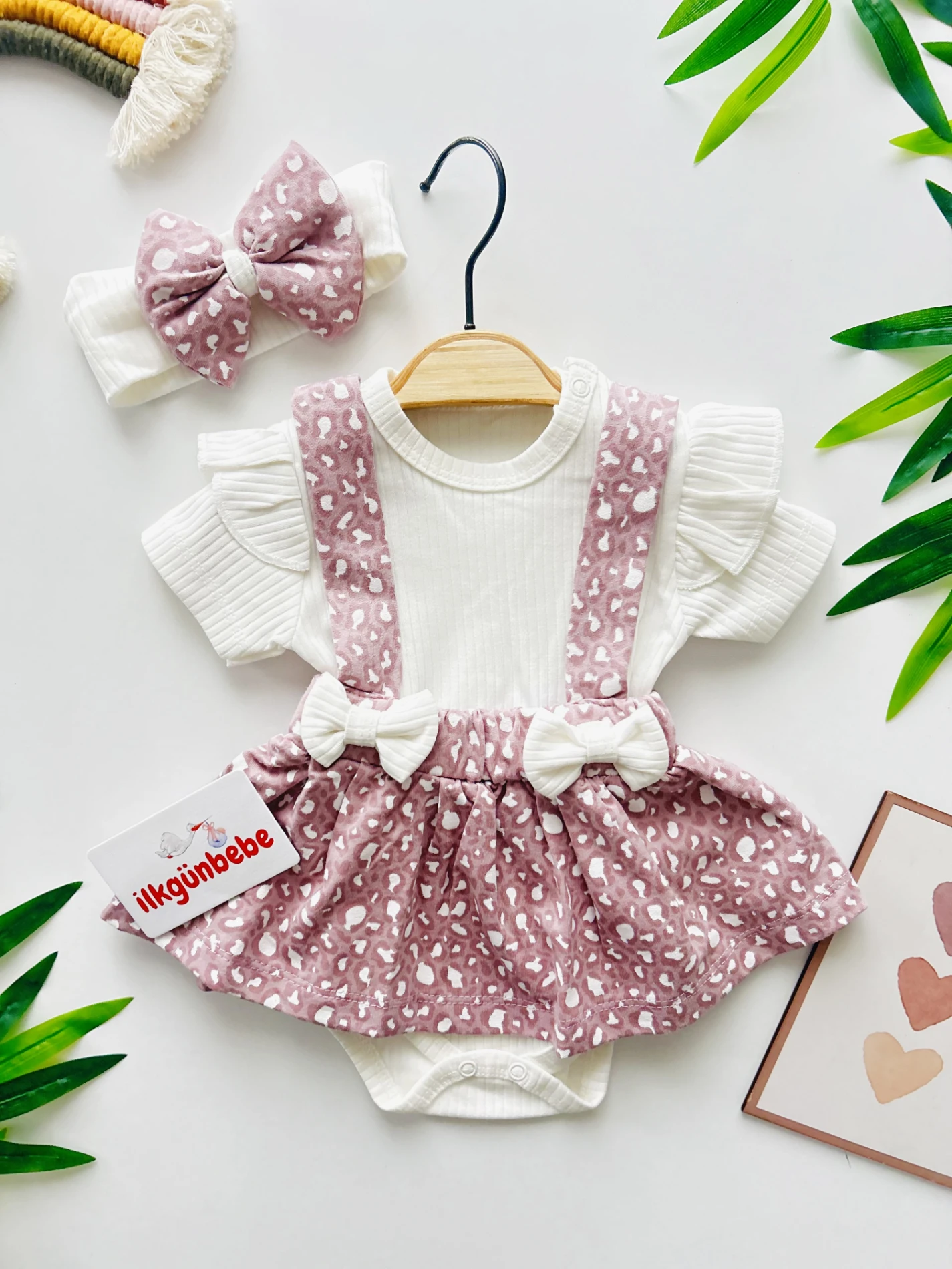 Leogirl Temalı %100 Pamuk Bandanalı 3’lü Set