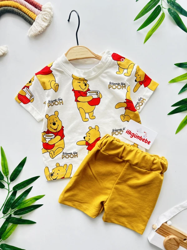 Winnie The Pooh Baskılı 2’li Şortlu Takım