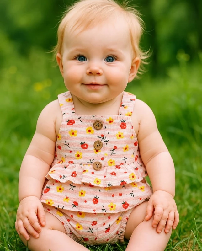 Çiçek Desenli Yazlık Tulum