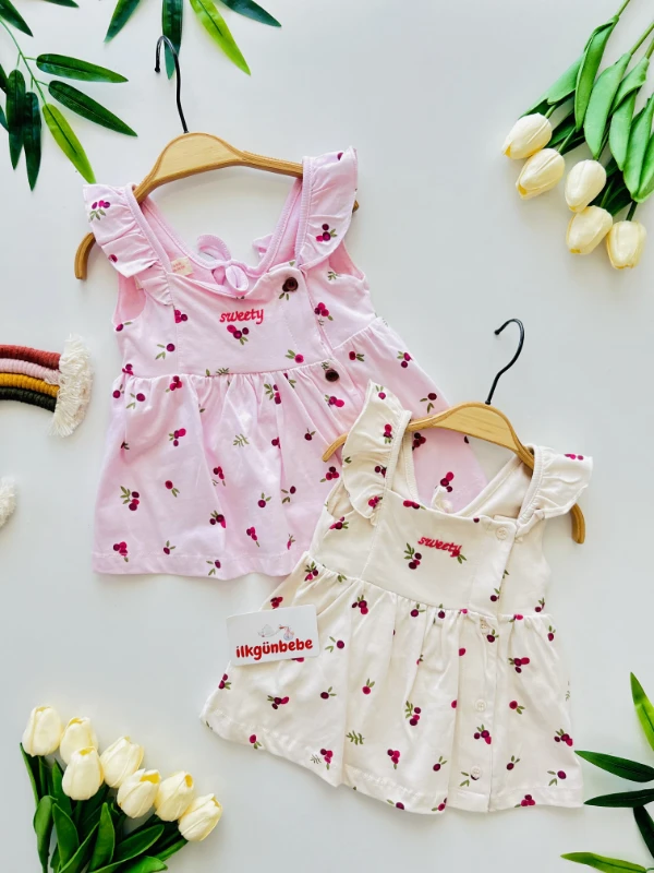 Sweet Cherry %100 Pamuk Elbise 