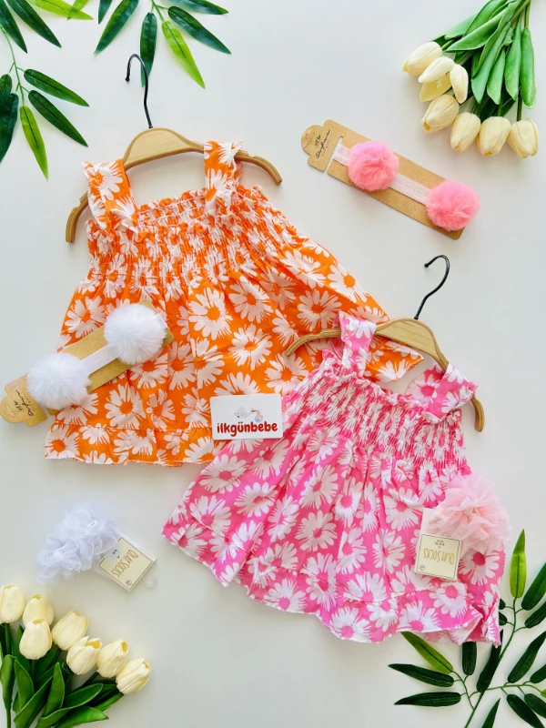 Çiçek Desenli Kampanyalı Elbise 