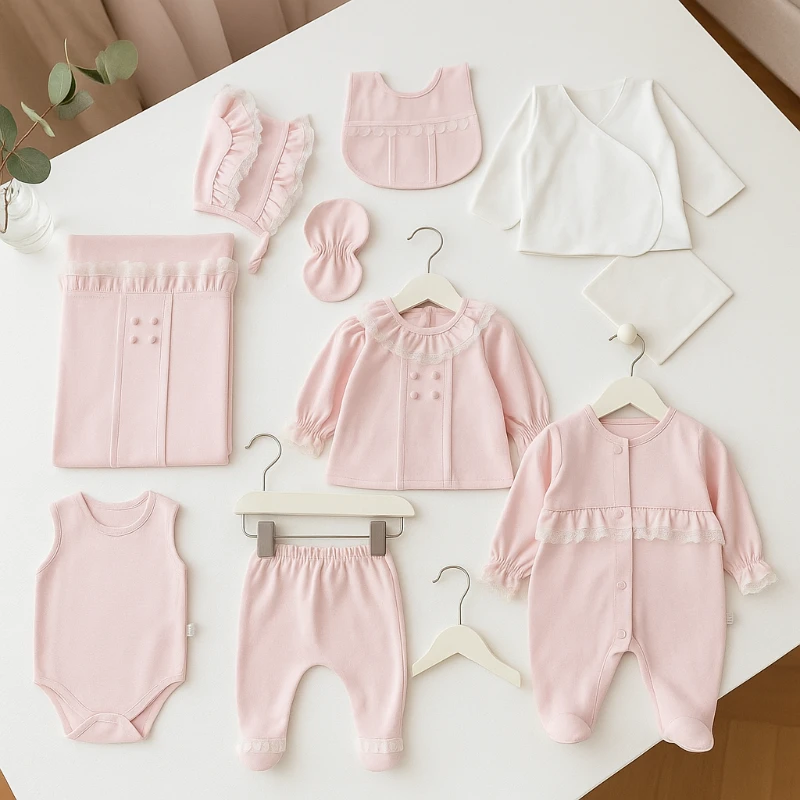 10 Parça Premium Kalite %100 Pamuk Yenidoğan Hastane Çıkışı Seti