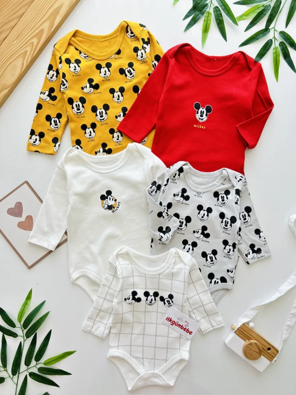 %100 Pamuk 5’li  Zıbın Set 