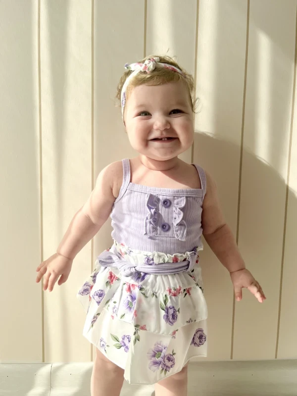 Venessa Çiçek Desenli Etekli Bandanalı İp Askılı 3’lü Yazlık Takım