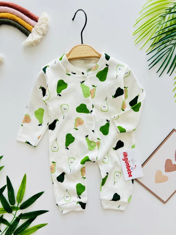 Armut Sevimli Meyveler  Desenli %100 Pamuk Tulum