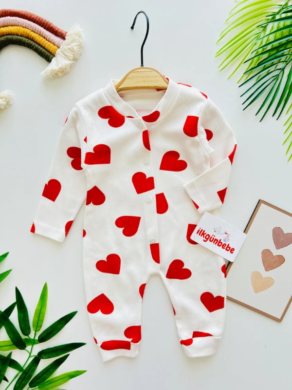 Kalp   Desenli %100 Pamuk Tulum