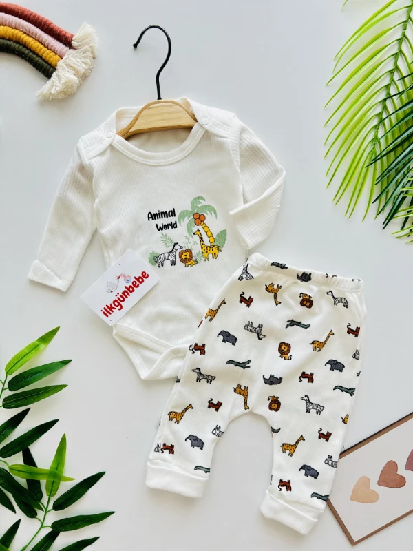  Animal World %100 Pamuk 2’li Takım