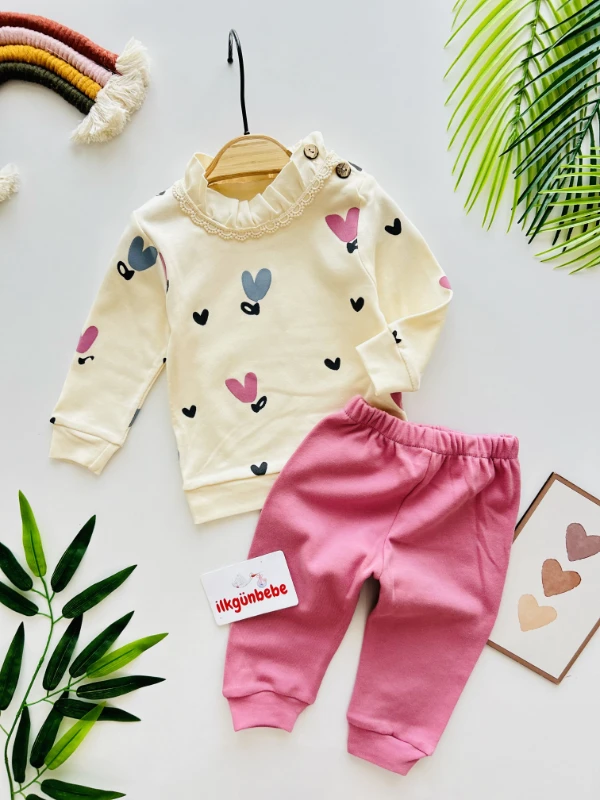 Kalp Baskılı Mevsimlik Takım