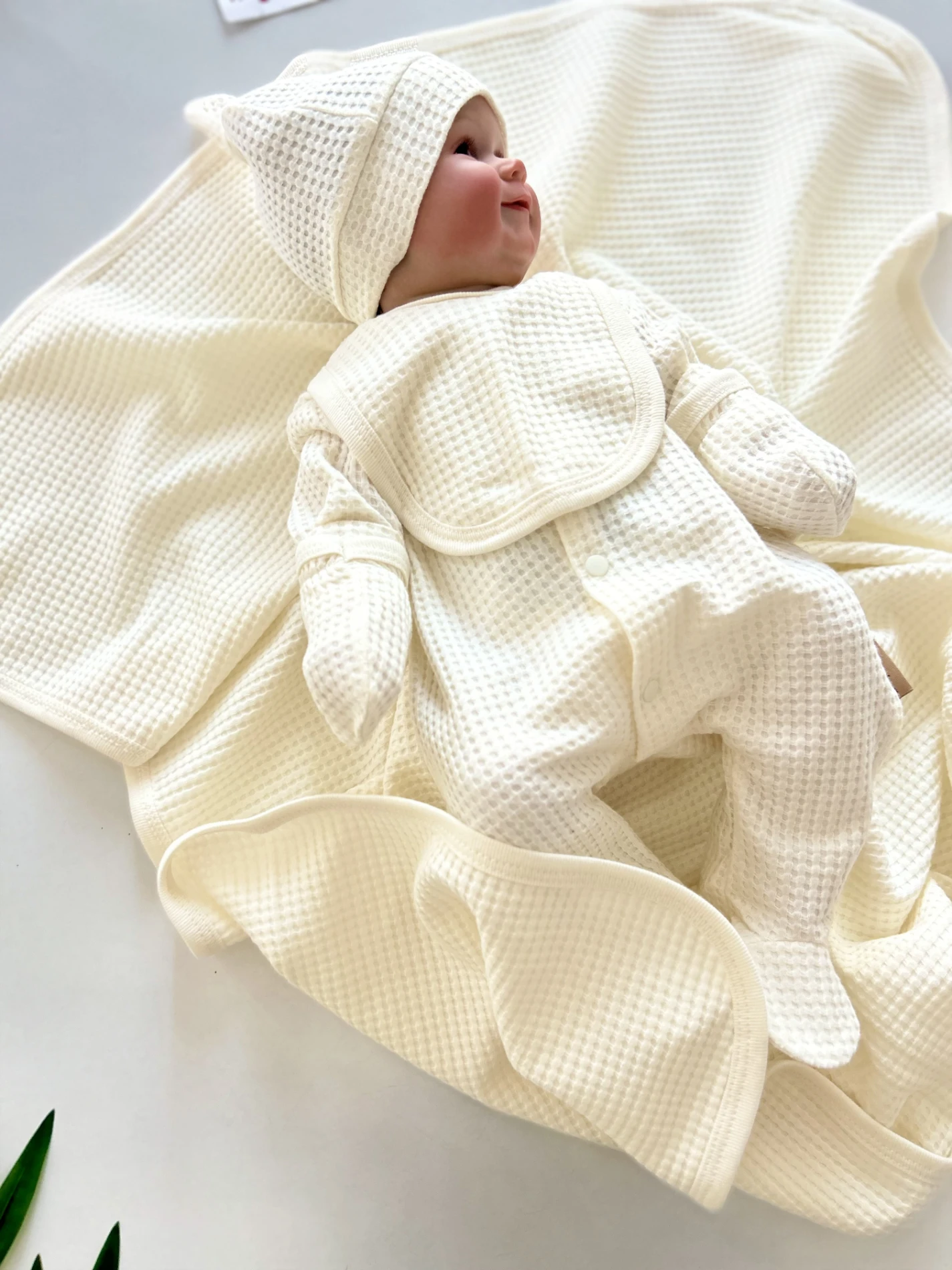 5 Parça %100 Pamuk Battaniyeli Yenidoğan Set