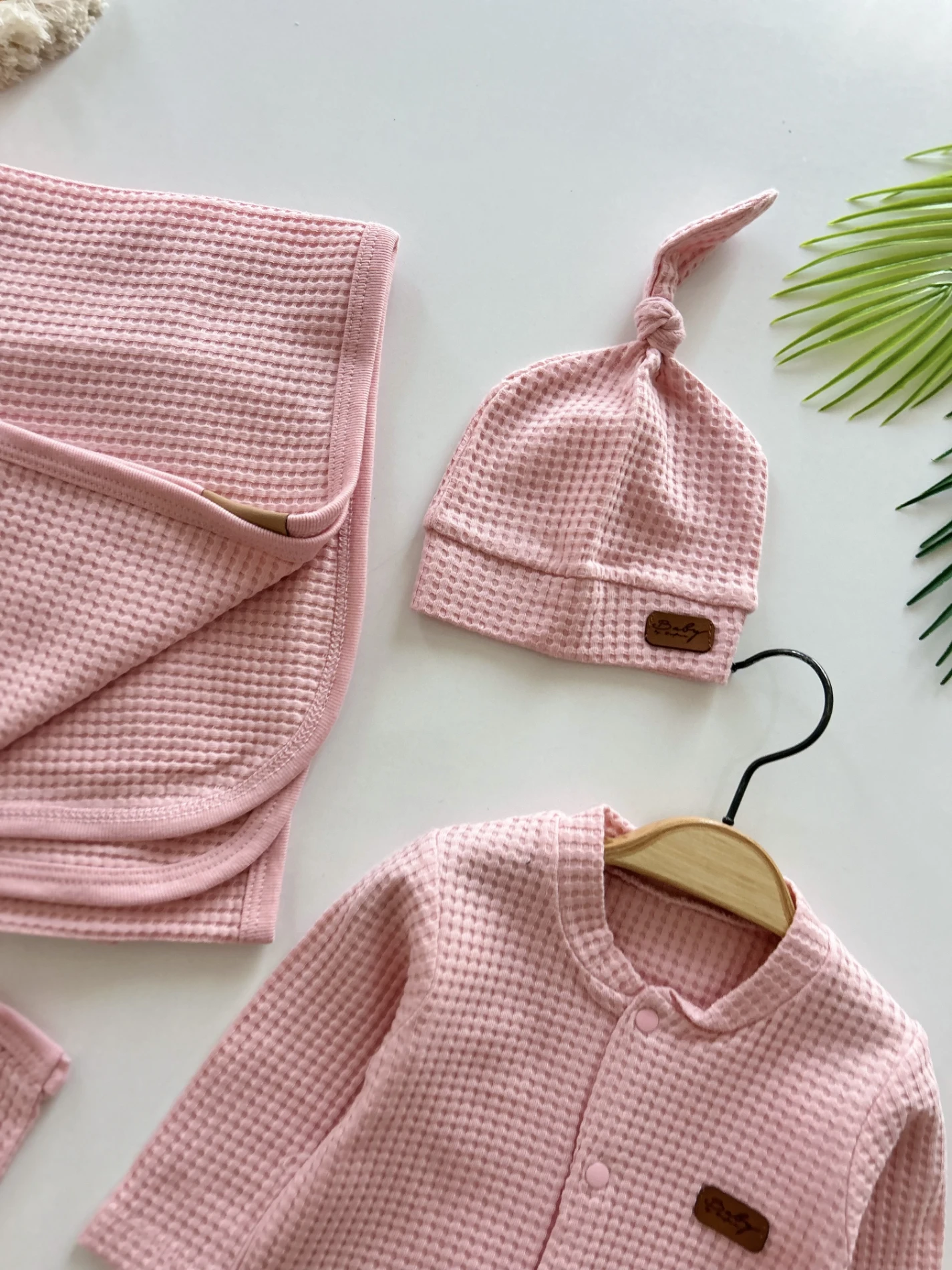 5 Parça %100 Pamuk Battaniyeli Yenidoğan Set