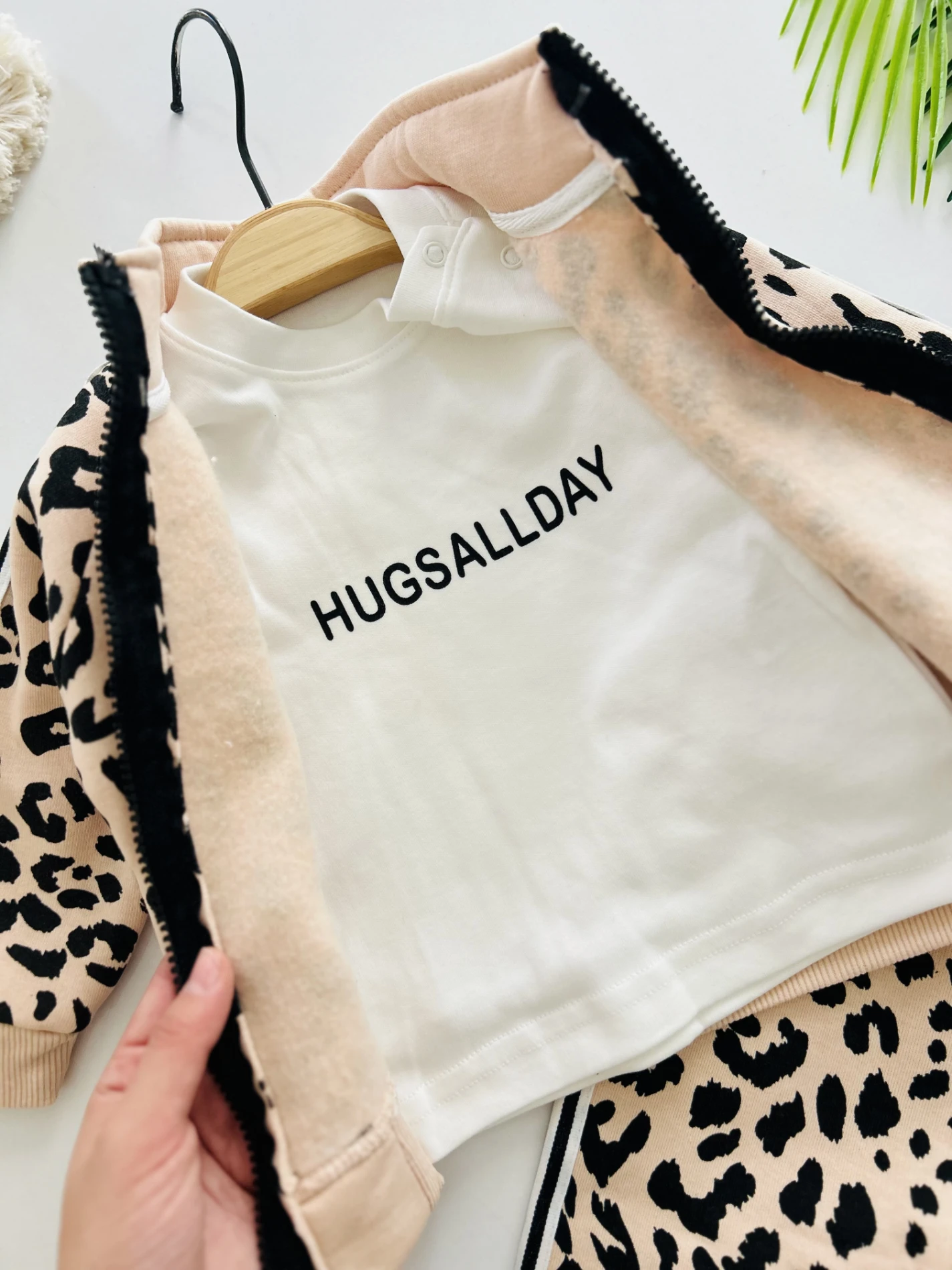 Leopar Desenli 3 İp İçi Şardonlu Kışlık 3’lü Premium Kalite Takım