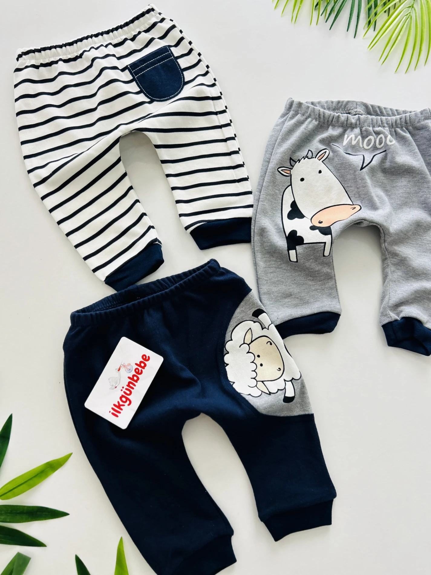 İnek  Temalı  %100 Pamuk 3 Alt 3 Üst 6’lı Set