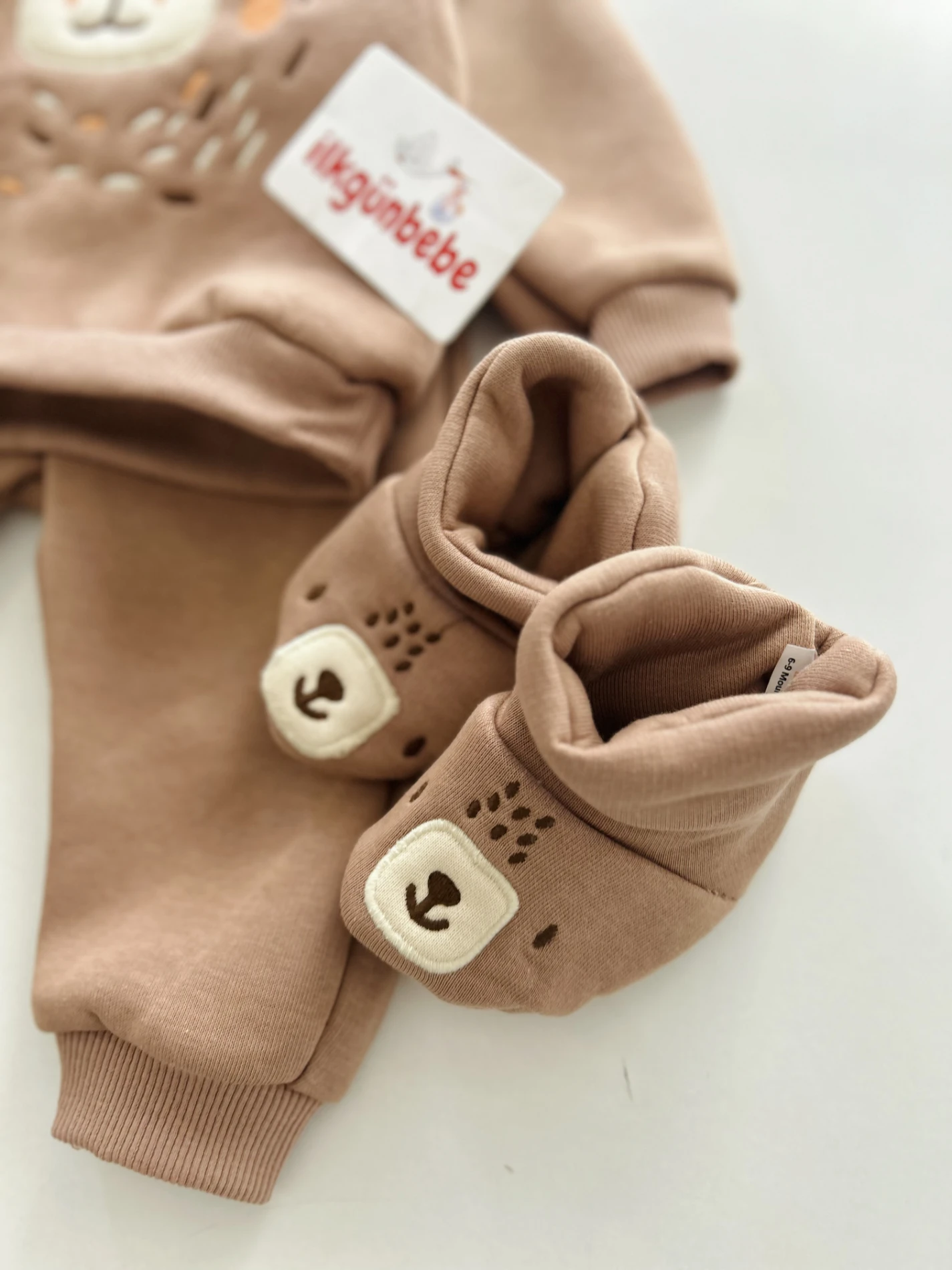 Teddy Bear 3 İp İçi Şardonlu Kışlık Panduflu 3’lü Takım