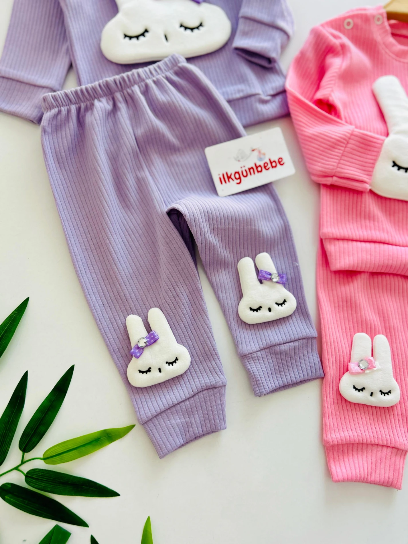 Sevimli Tavşancık Kabartma Detaylı 2’li Takım