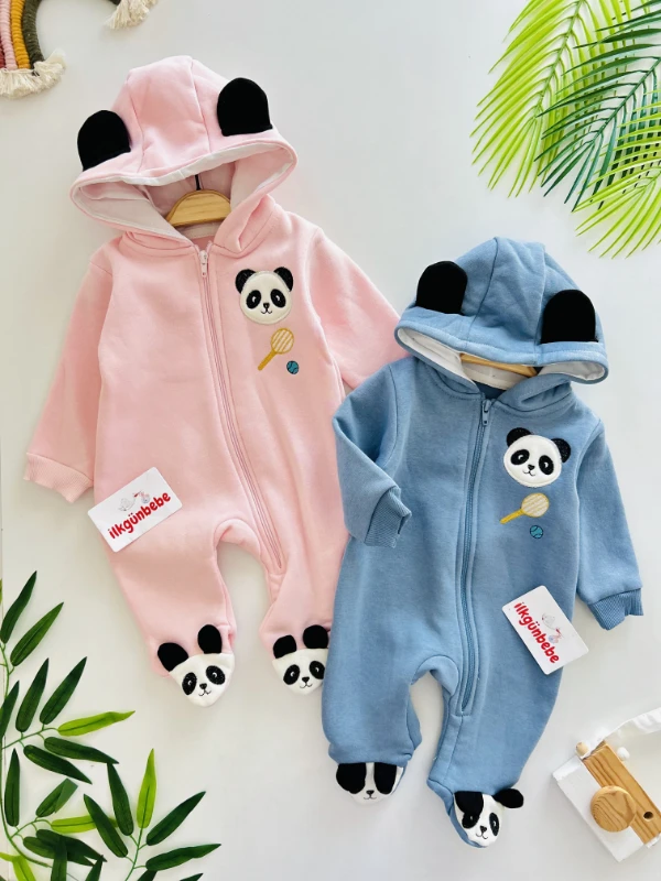 Panda Detaylı 3 İp İçi Şardonlu Premium Tulum