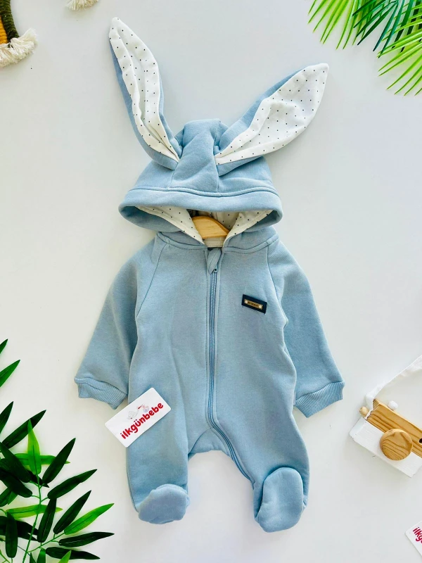 Tavşan Kulaklı  Detaylı 3 İp İçi Şardonlu Premium Tulum