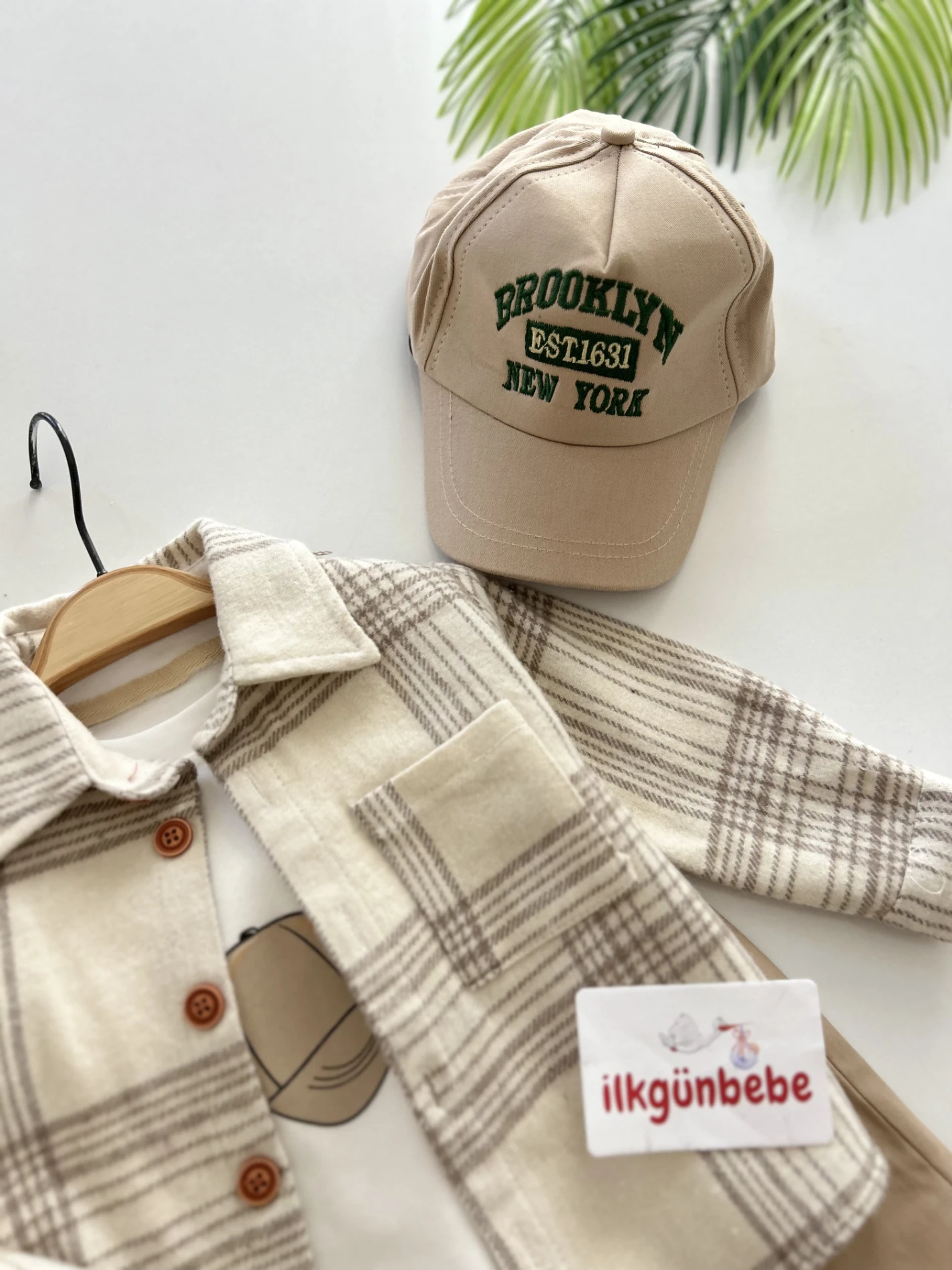 Oduncu Gömlek Şapkalı Oversize Hiphop Pantolon Badili 4lü Erkek Çocuk ve Bebek Takım