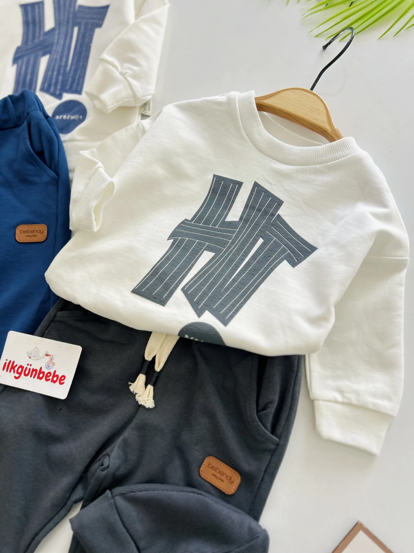 Hi Cool Boy  Arma Detaylı Oversize Şapkalı %100 Pamuk Premium 3’lü Takım 