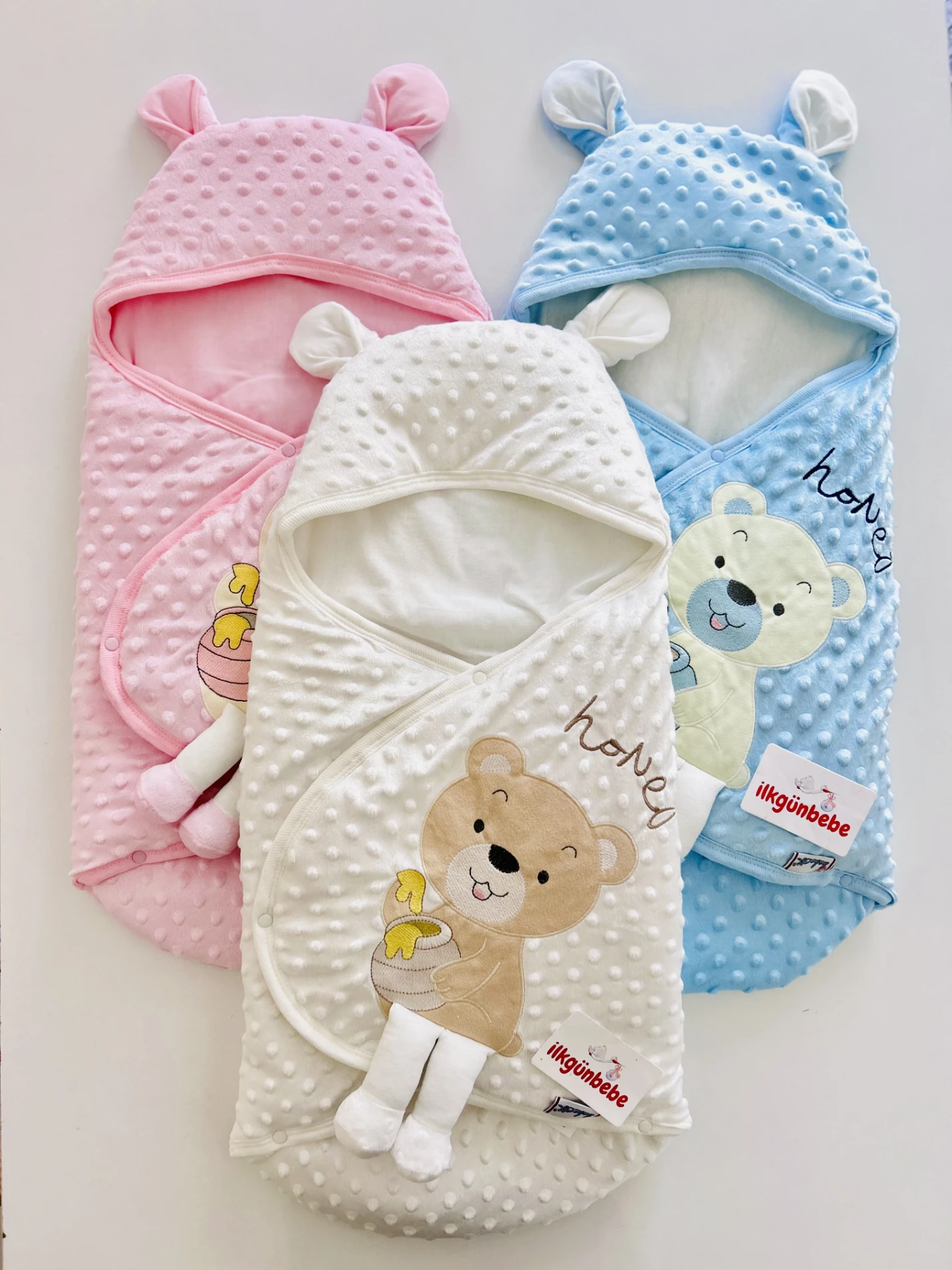 Teddy Honey Nakışlı Kundak