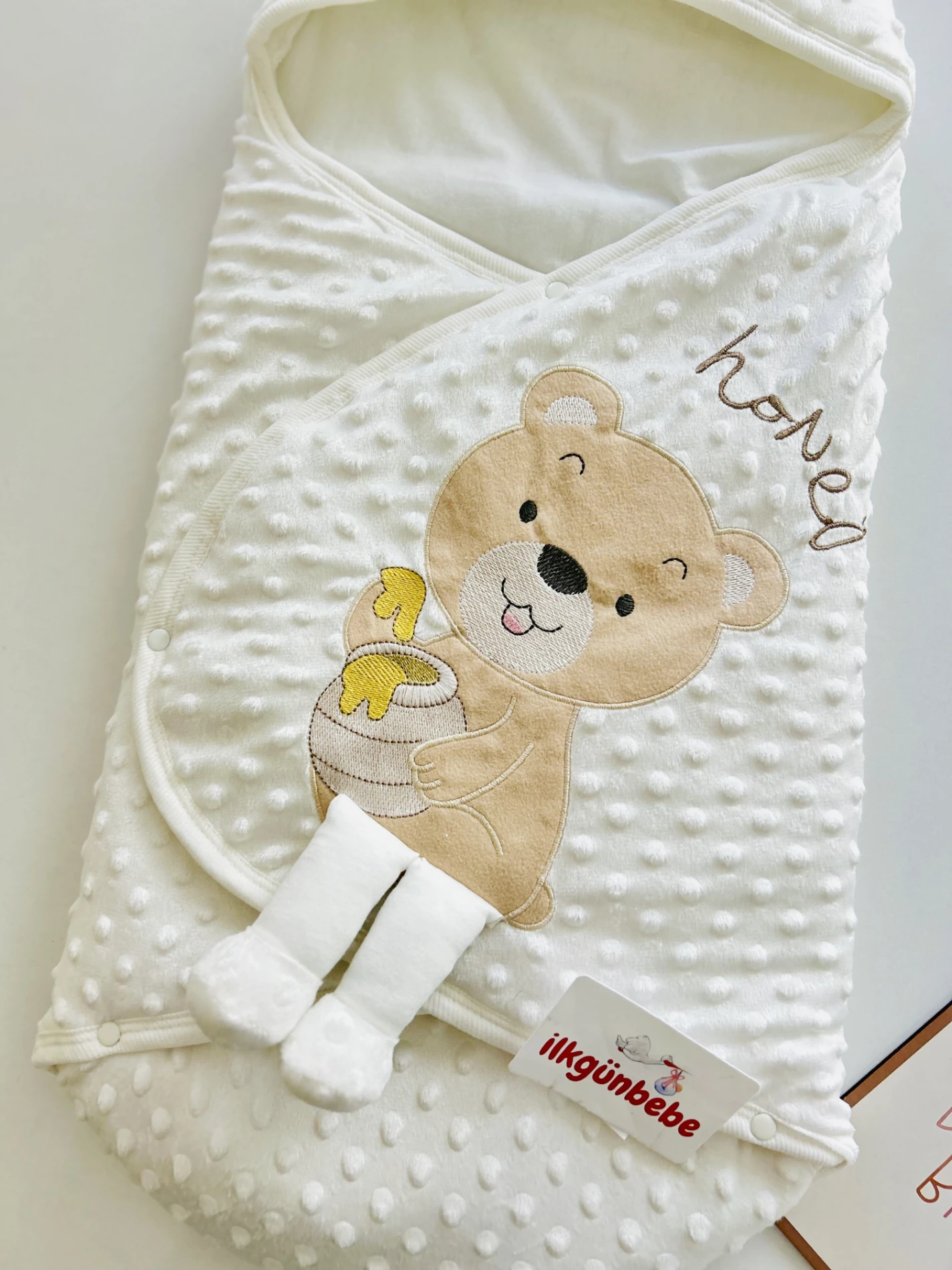 Teddy Honey Nakışlı Kundak