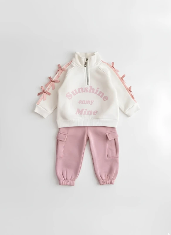 Sunshine Fiyonklu Detaylı 3 İp Şardonlu Kışlık Takım