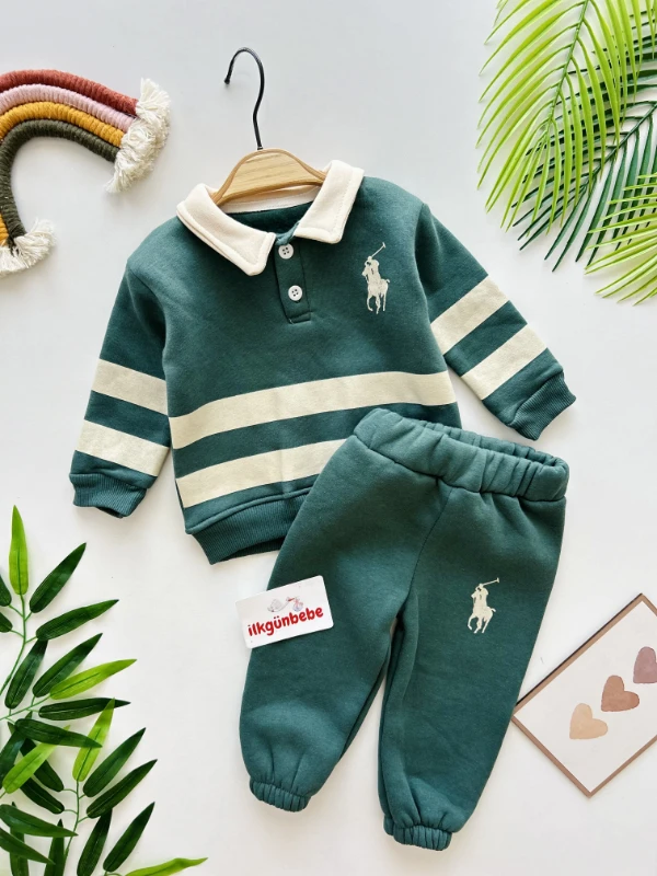 Marka Polo  Yakalı 3 İp Şardonlu Kışlık Takım