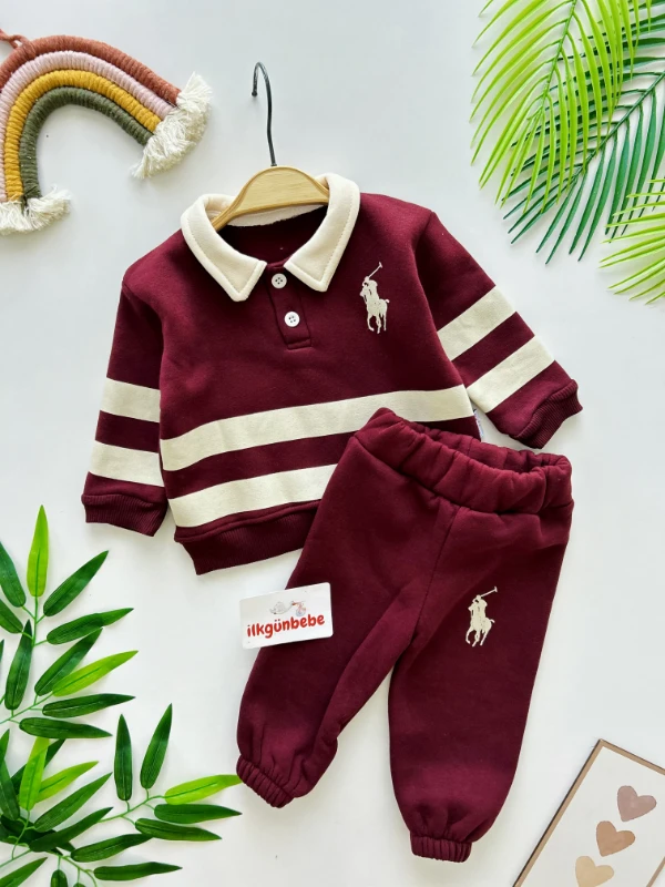 Marka Polo  Yakalı 3 İp Şardonlu Kışlık Takım