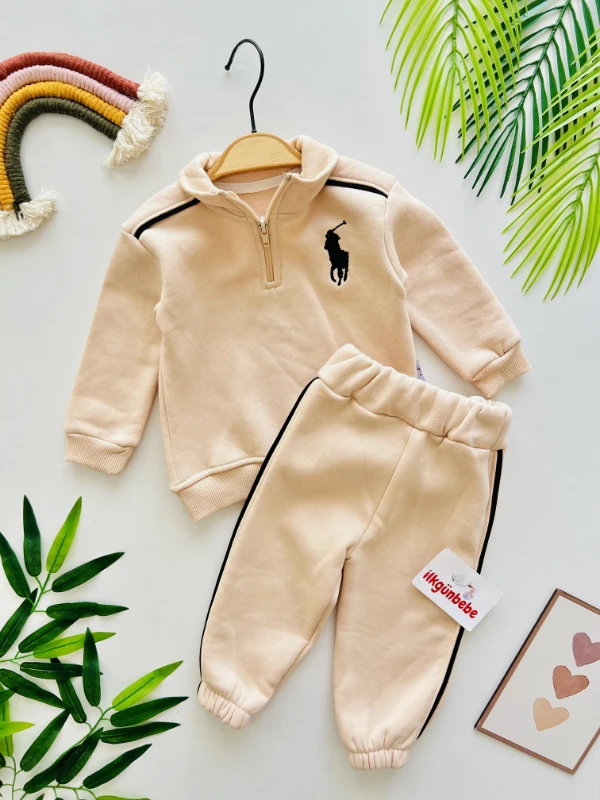 Marka Dik Yakalı 3 İp Şardonlu Kışlık Takım