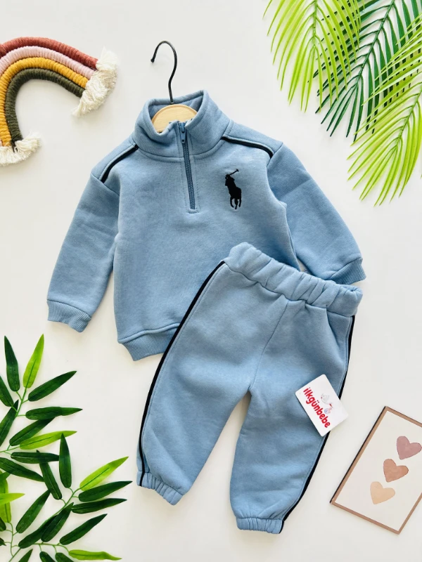 Marka Dik Yakalı 3 İp Şardonlu Kışlık Takım