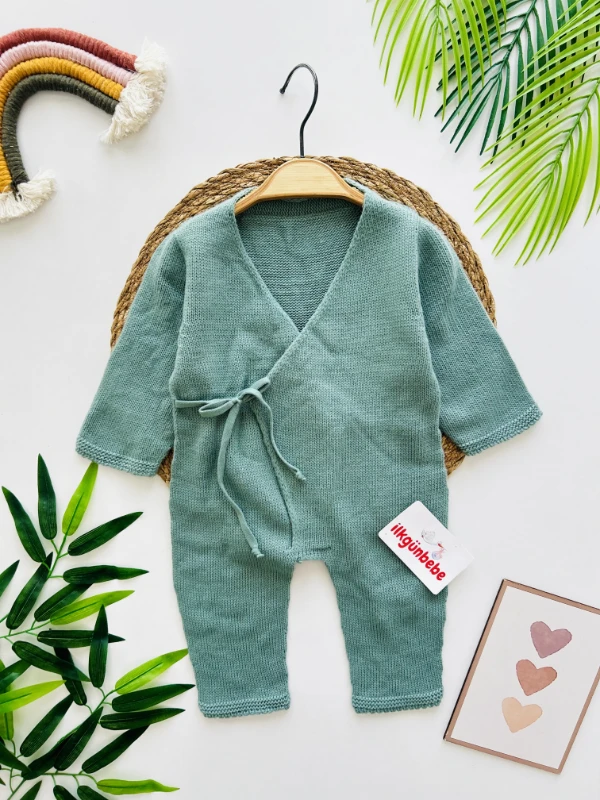 Triko Kimono  Bağlamalı Tulum