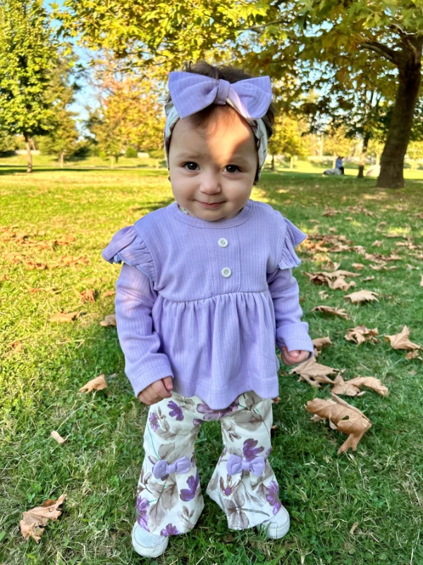 Bahar  Çiçekler İspanyol Paçalı %100 Pamuk Premium  Robadan Bluz Detaylı Mevsimlik 3 Lü Takım