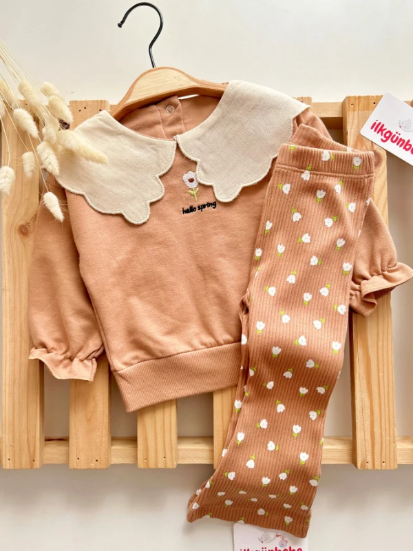 LALEZAR YAKA DETAYLI KAŞKORSE İSPANYOL PAÇALI 2’Lİ TAKIM