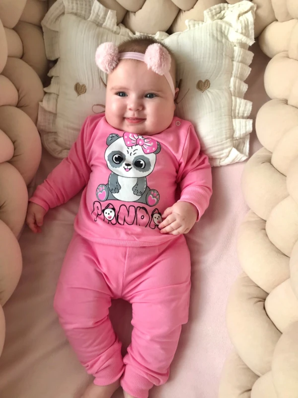 Sevimli Panda Mevsimlik Kumaş 2’li Takım