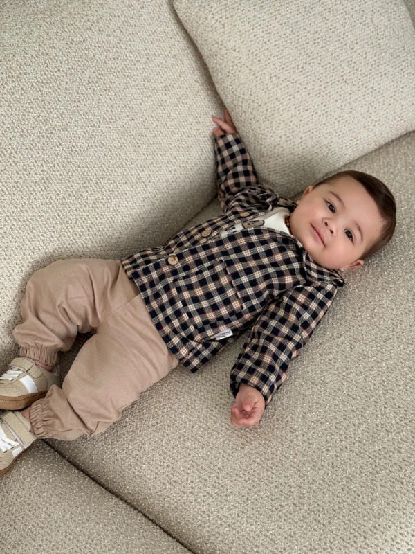 Ekose Gömlekli Premium Kalite 3’lü Takım