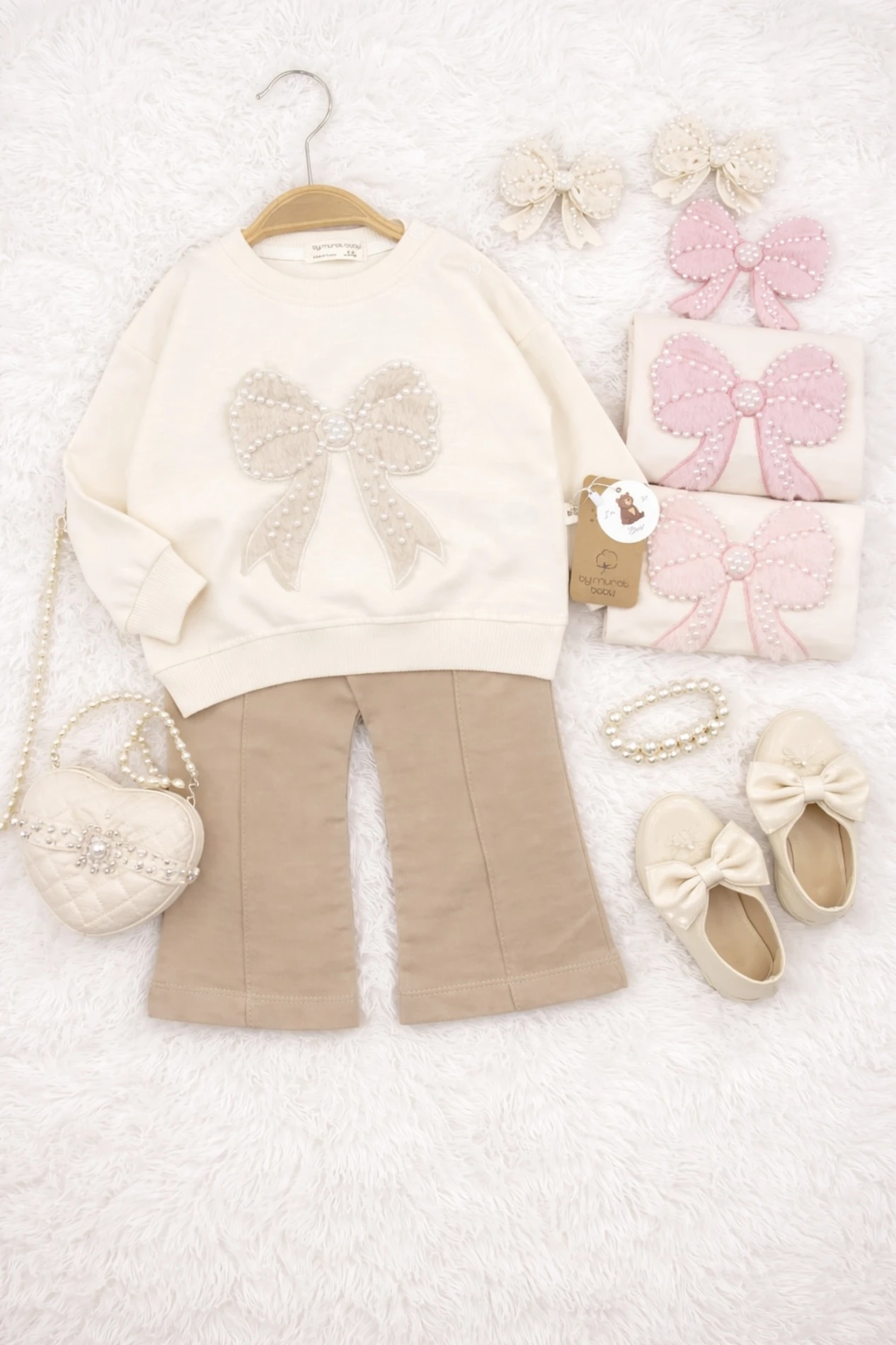 İncili Fiyonk Tüylü 2’li Premium Kalite Takım