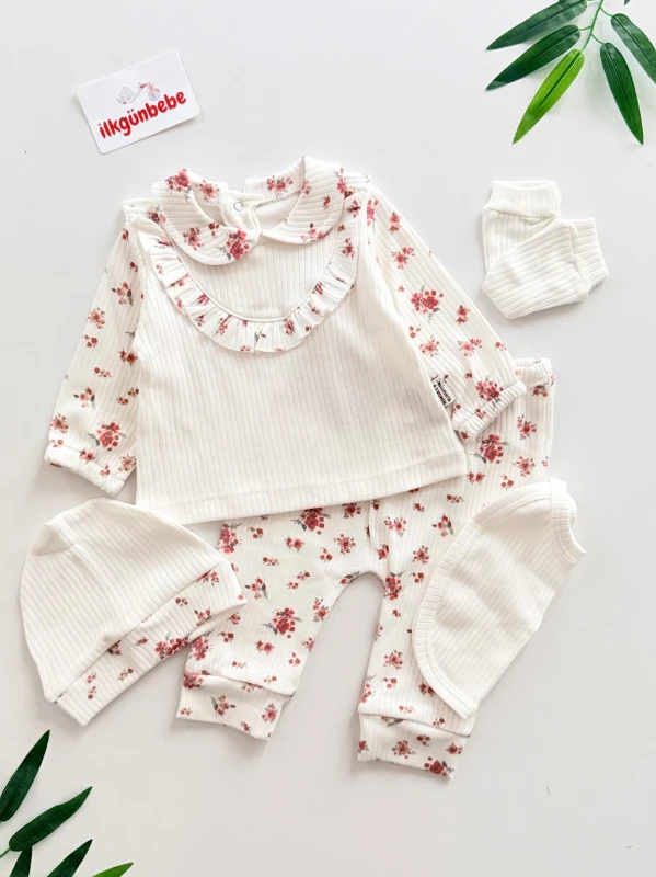 %100 Pamuk 5 Parça Yenidoğan Set