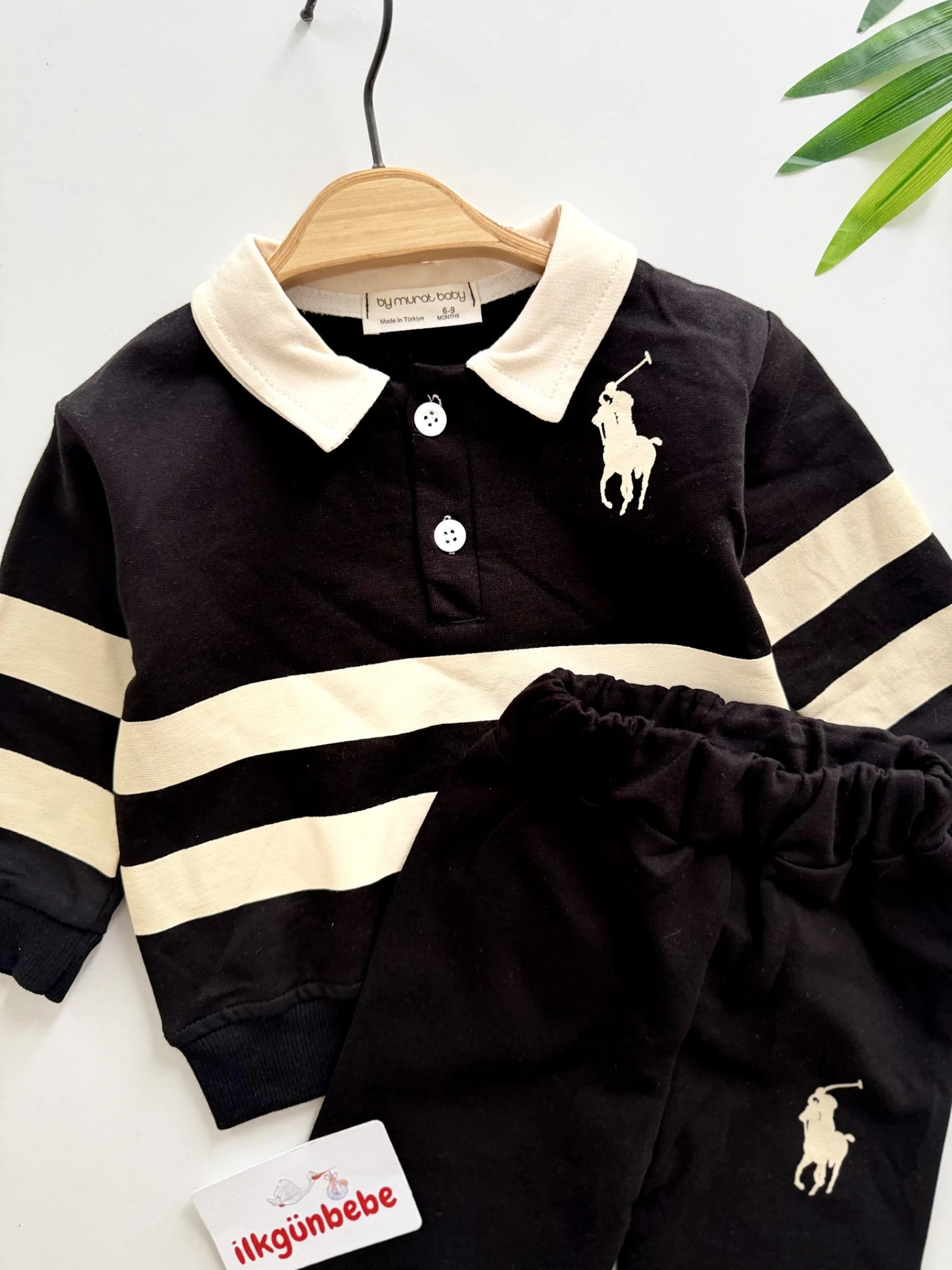 Marka Çizgili %100 Pamuk 2’li Takım