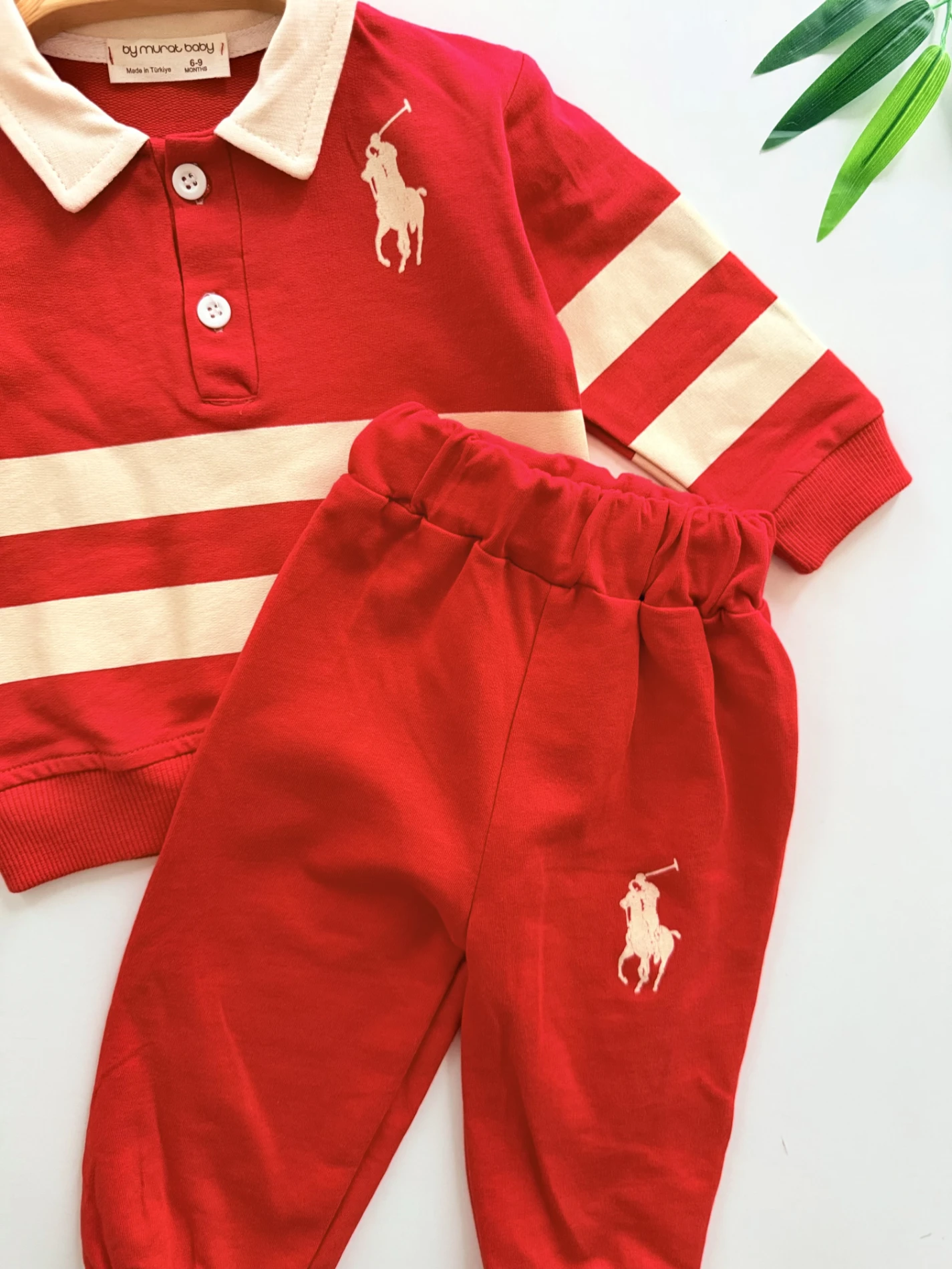 Marka Çizgili %100 Pamuk 2’li Takım