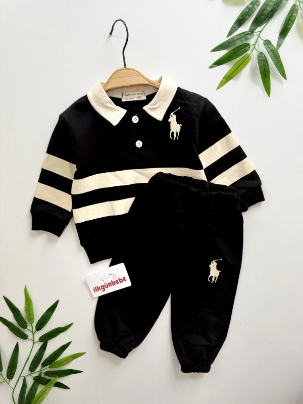 Marka Çizgili %100 Pamuk 2’li Takım