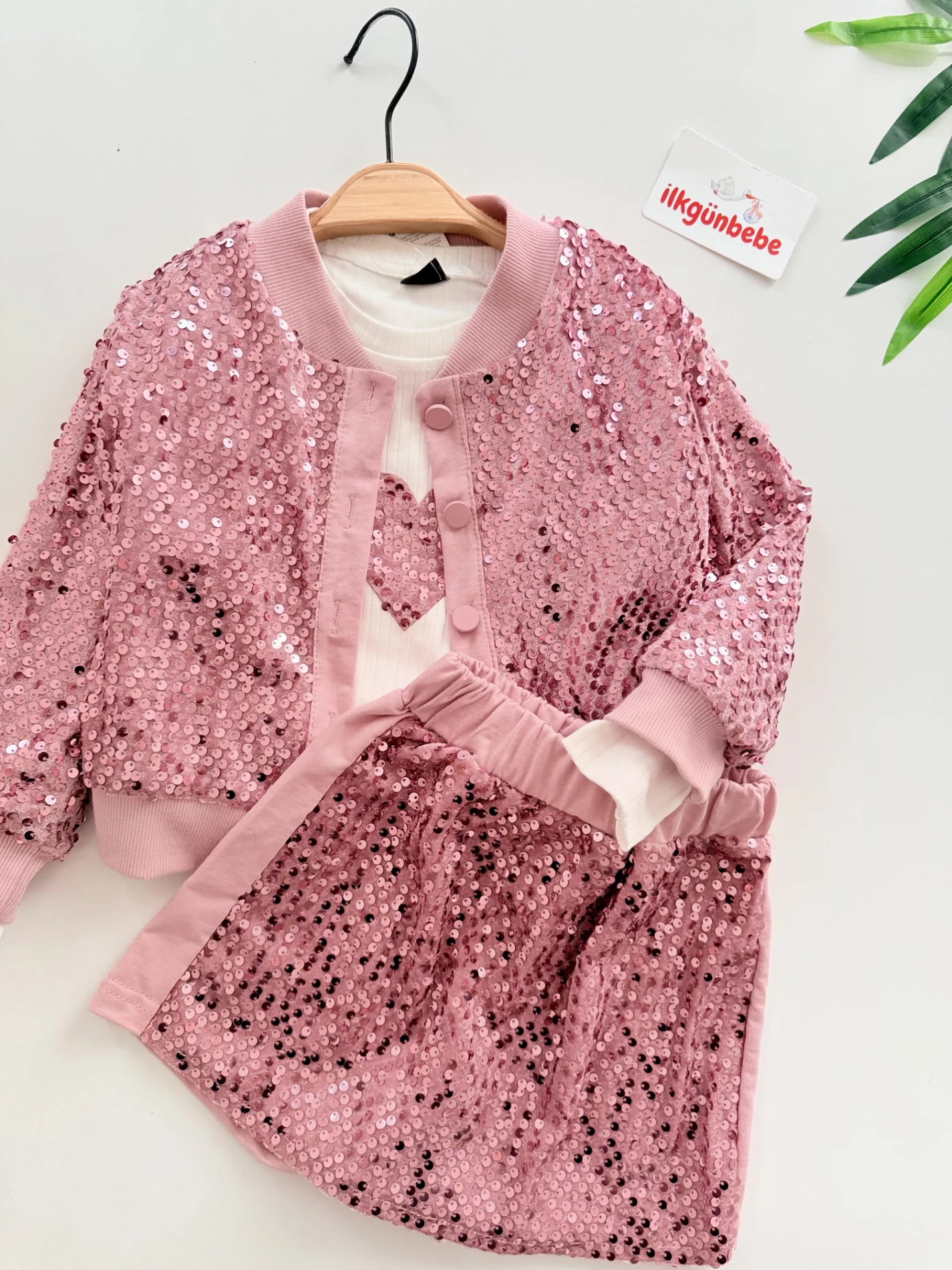 Pullu Ceketli Şort Etekli Premium Kalite 3’lü Takım