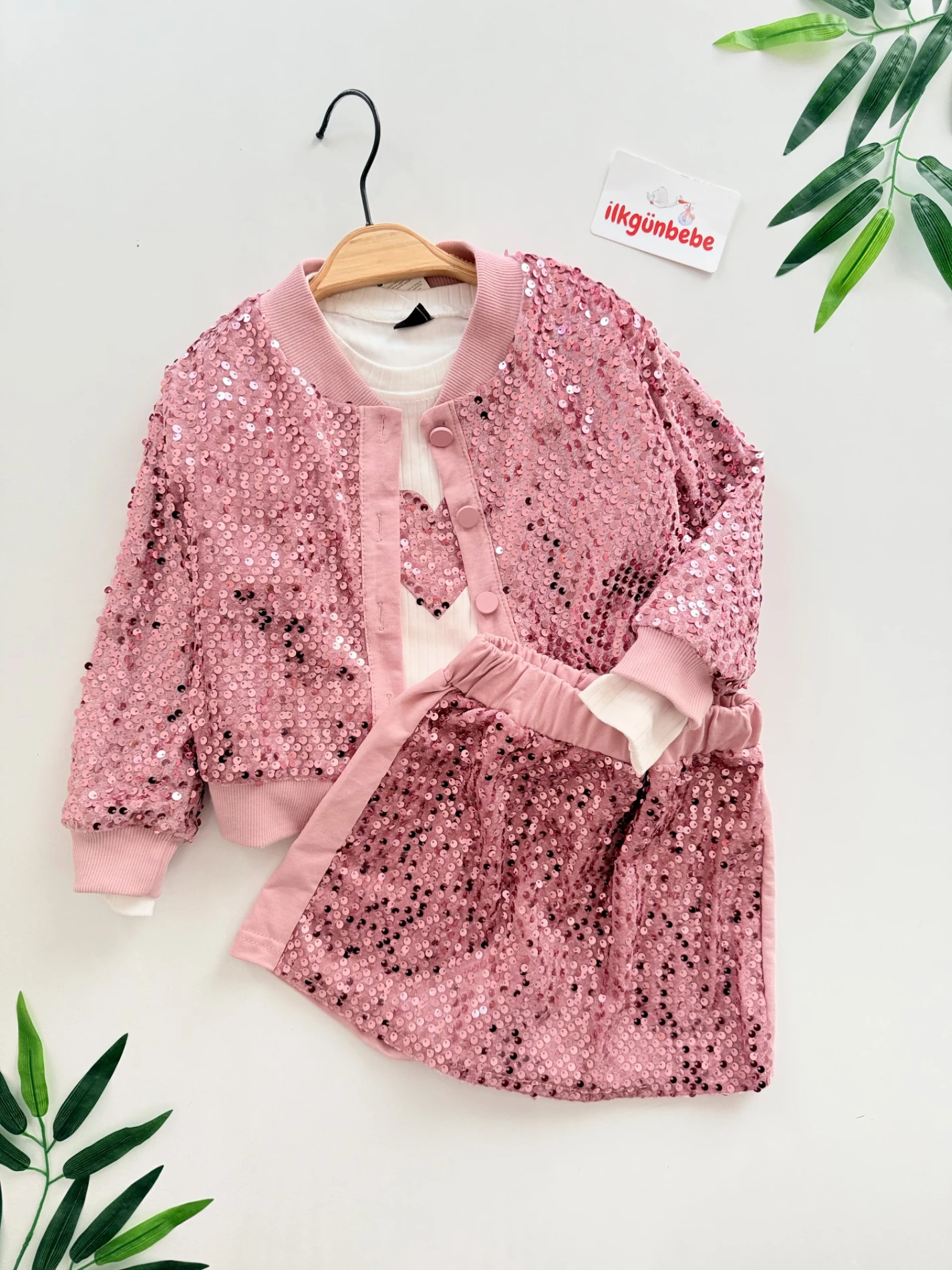 Pullu Ceketli Şort Etekli Premium Kalite 3’lü Takım