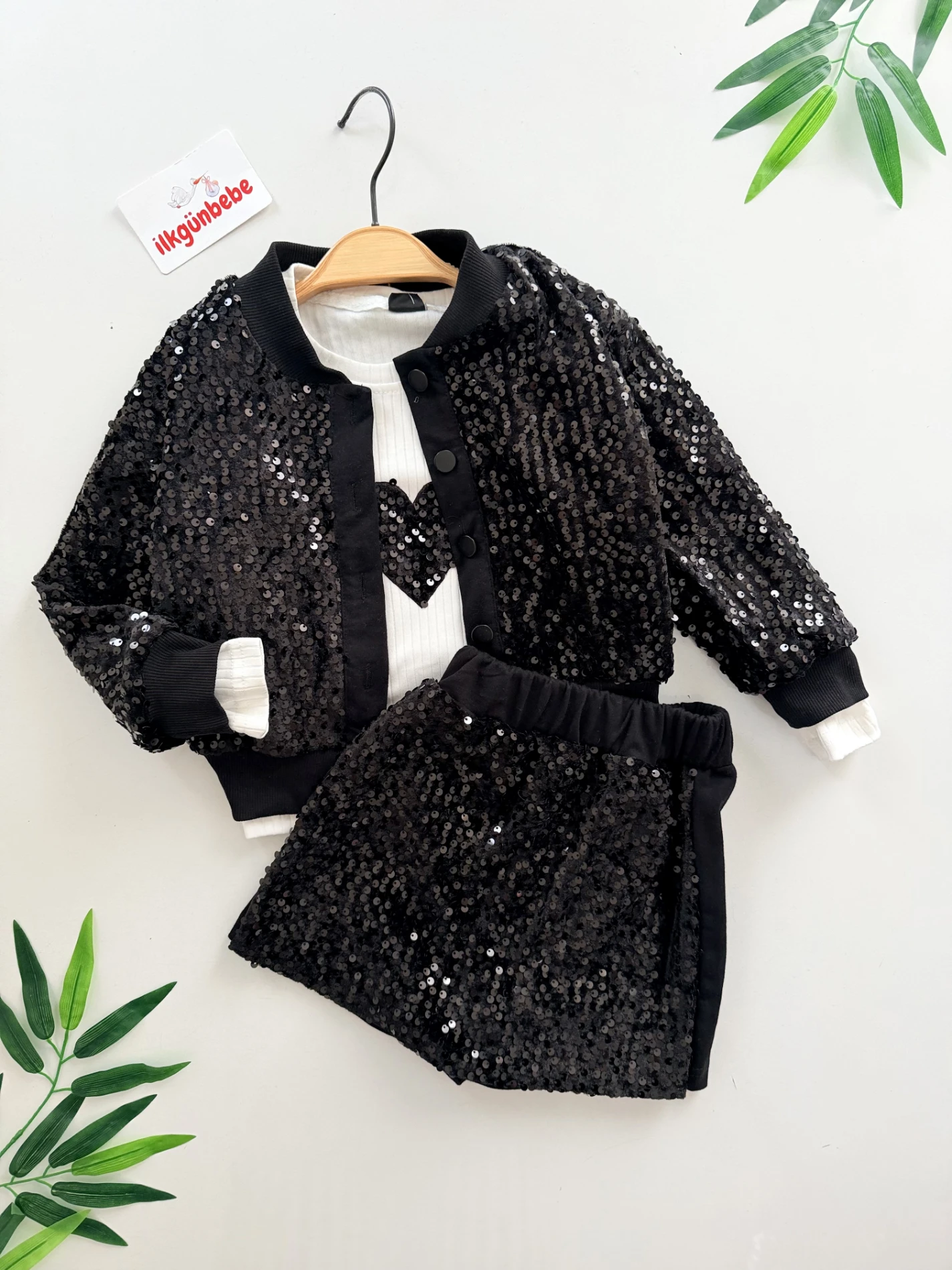 Pullu Ceketli Şort Etekli Premium Kalite 3’lü Takım