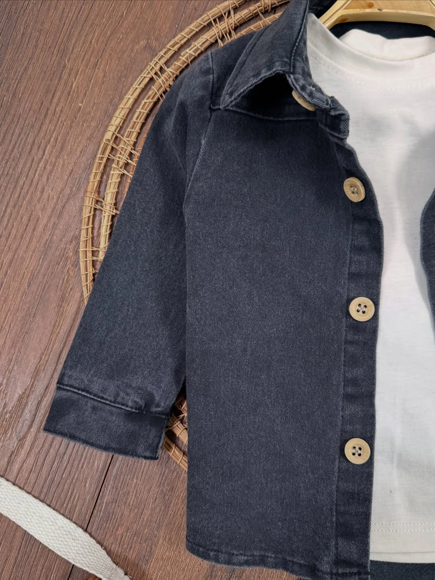 Likralı Esnek Kot Kumaş Gömlekli Tişörtlü Kot Pantalonlu Cool Takım