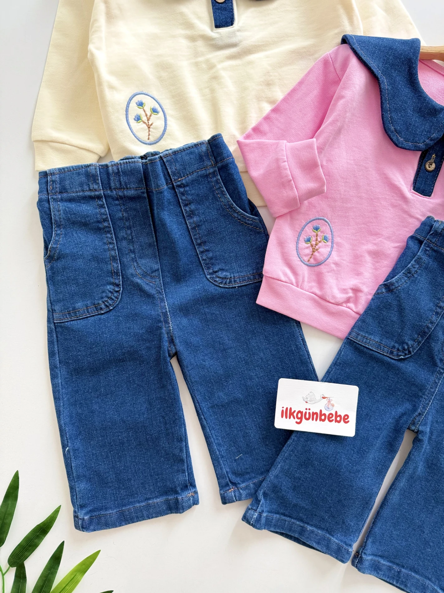 Flowers Kot Yakalı Premium Kalite 2’li Takım