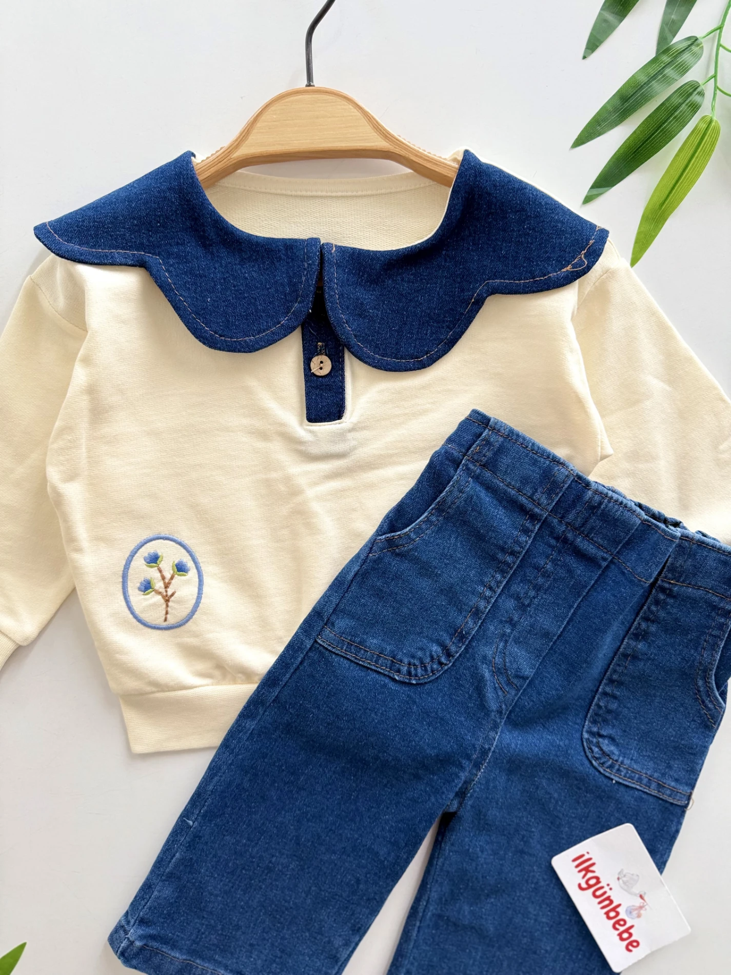 Flowers Kot Yakalı Premium Kalite 2’li Takım