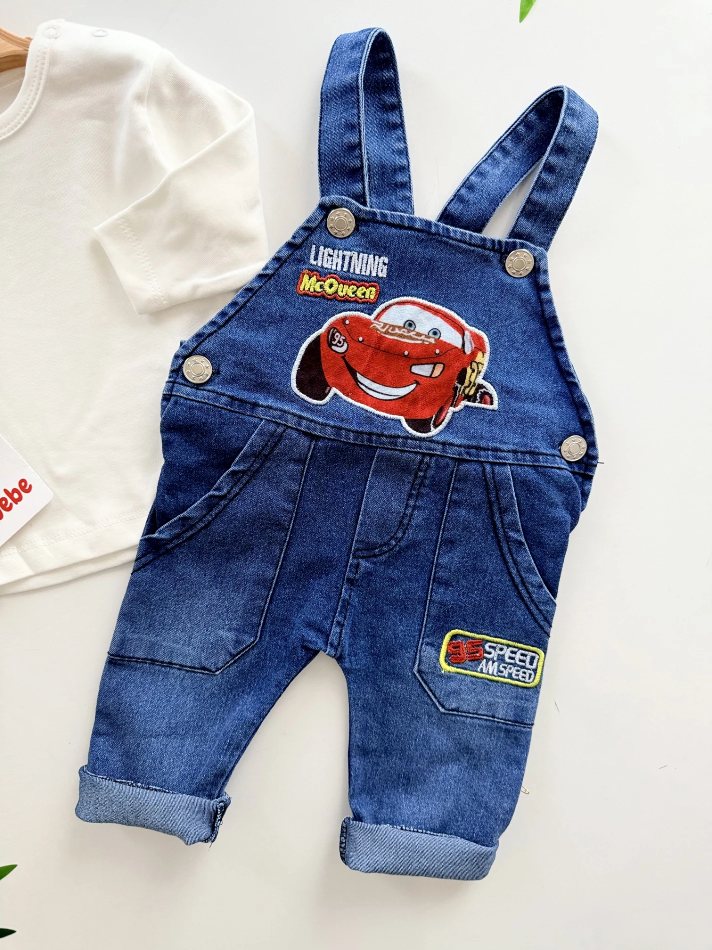 McQueen Likralı Kot Salopetli Badili 2’li Takım