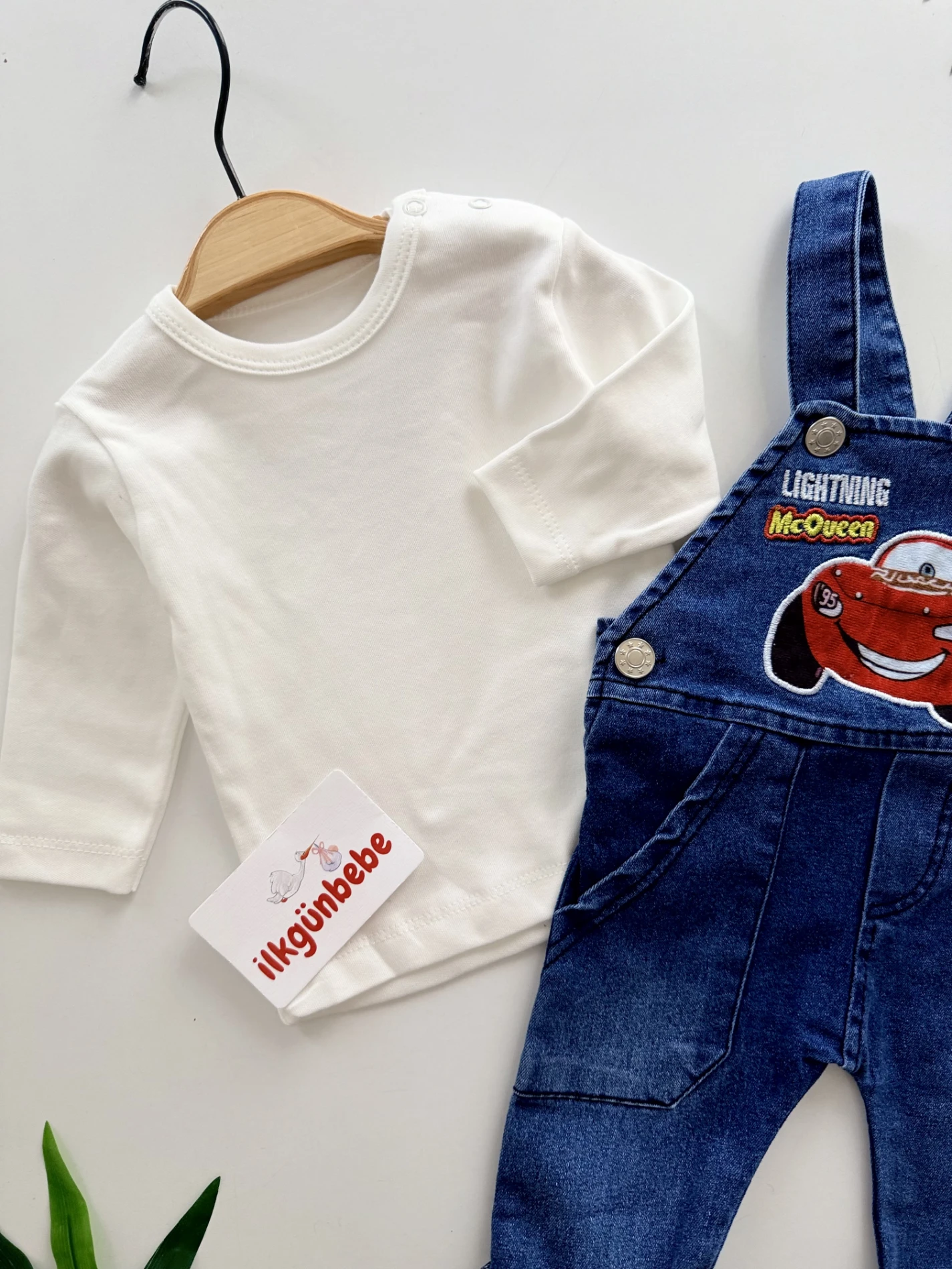 McQueen Likralı Kot Salopetli Badili 2’li Takım