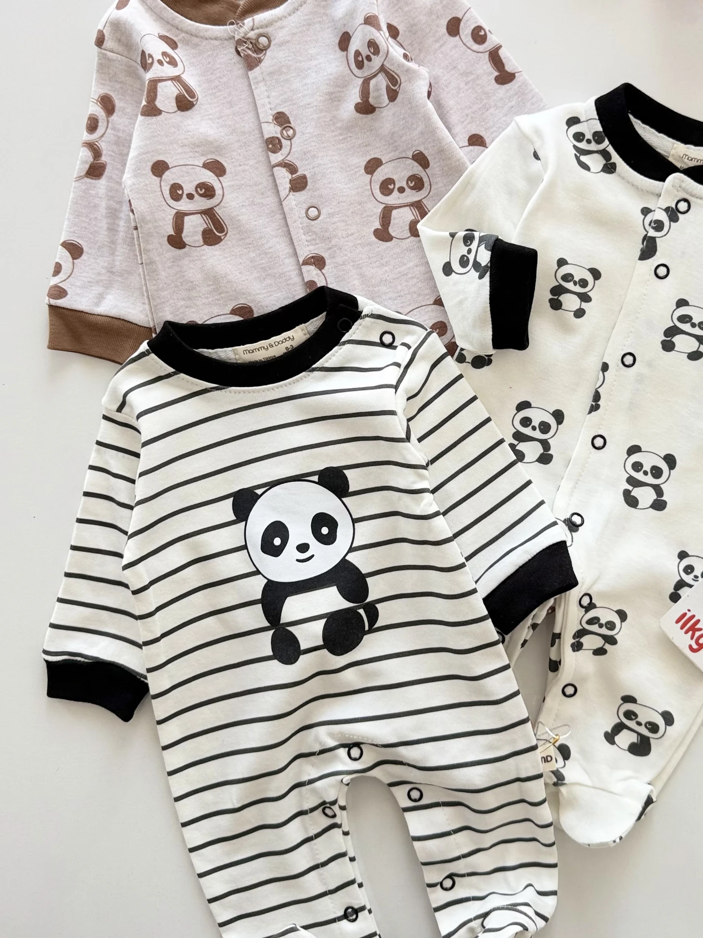 Panda Temalı  %100 Pamuk 3’lü Set