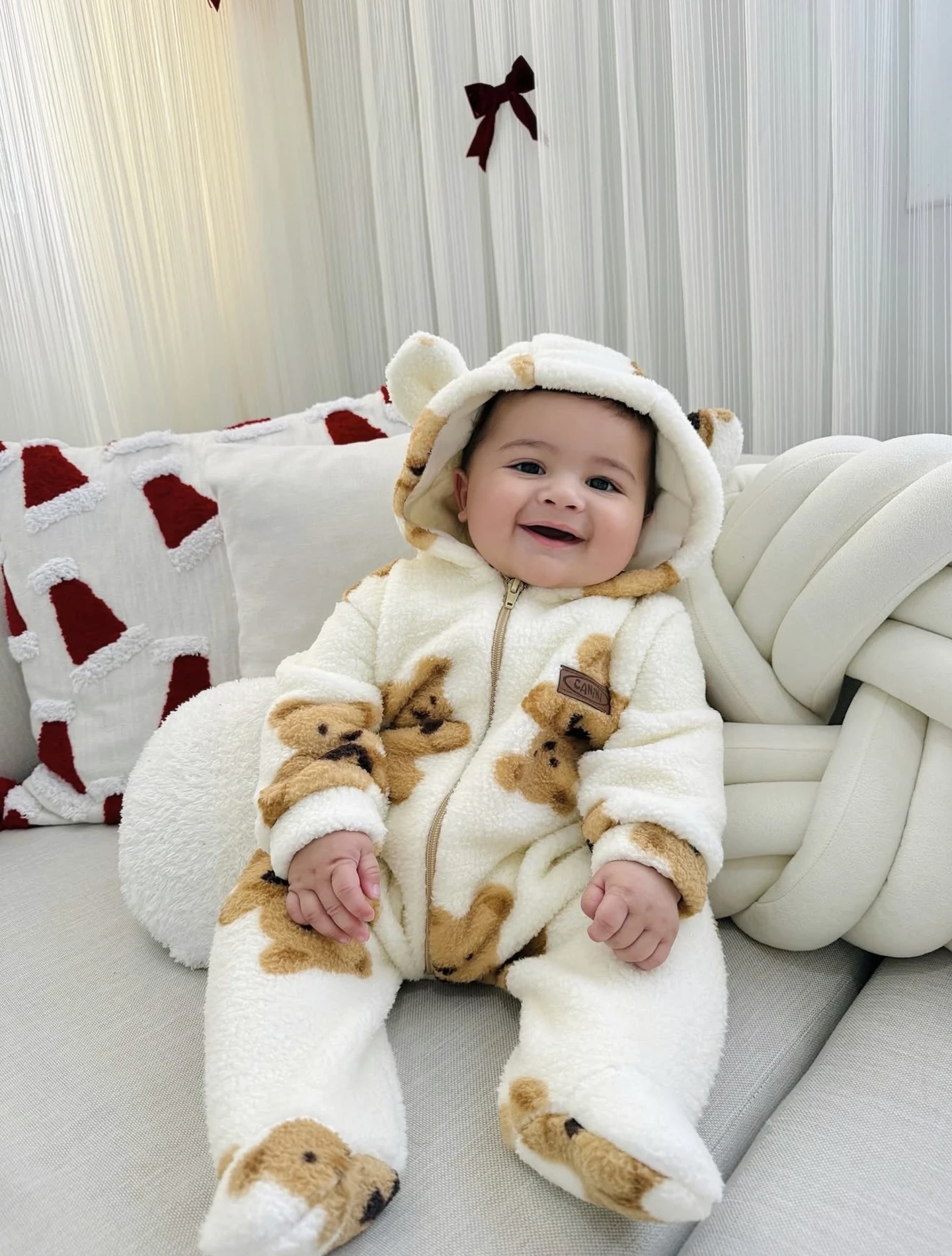 Teddy Bear Astarlı Premium Kışlık Welsoft Polar Tulum 