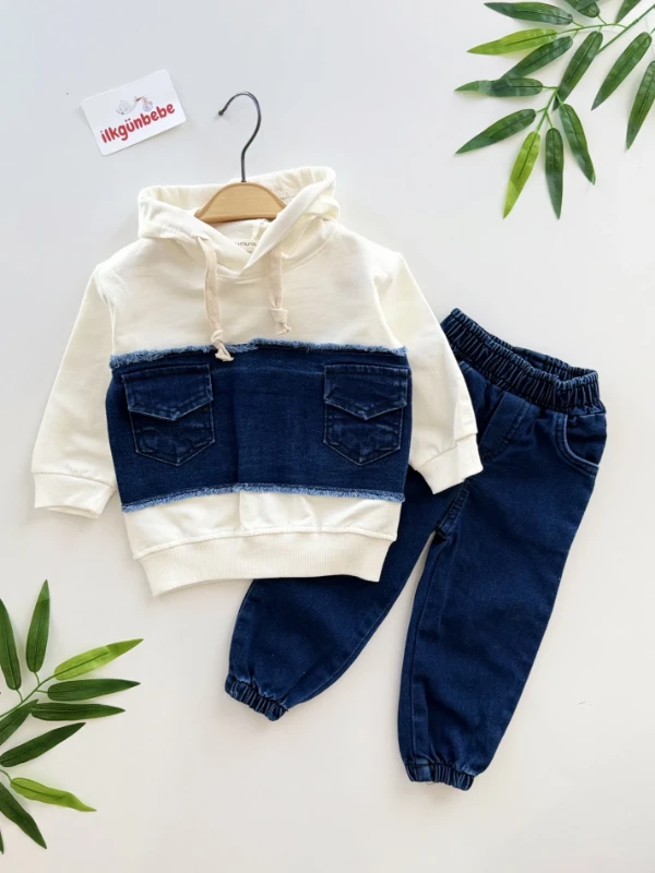 Cep Detaylı Denim 2’li Cool Kot Takım 
